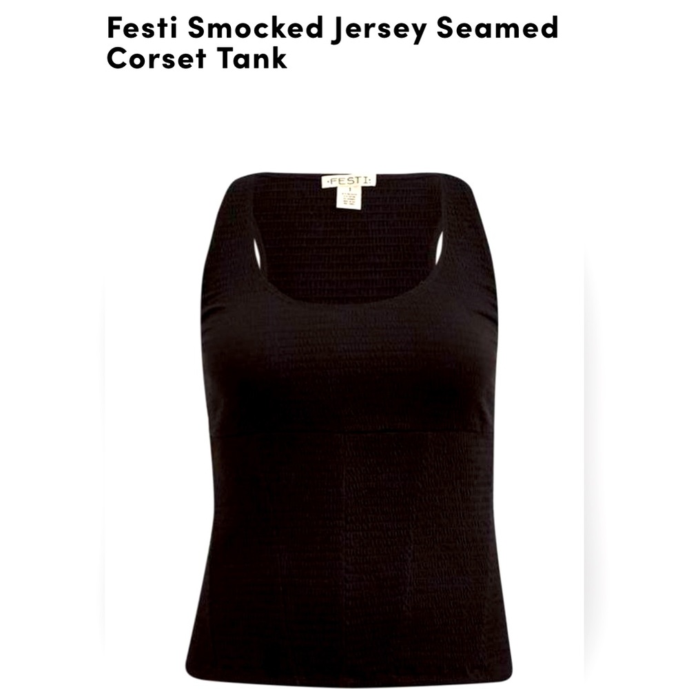 Torrid - NWT - Festi Black Seamed Smocked Knit Tank - Size 3